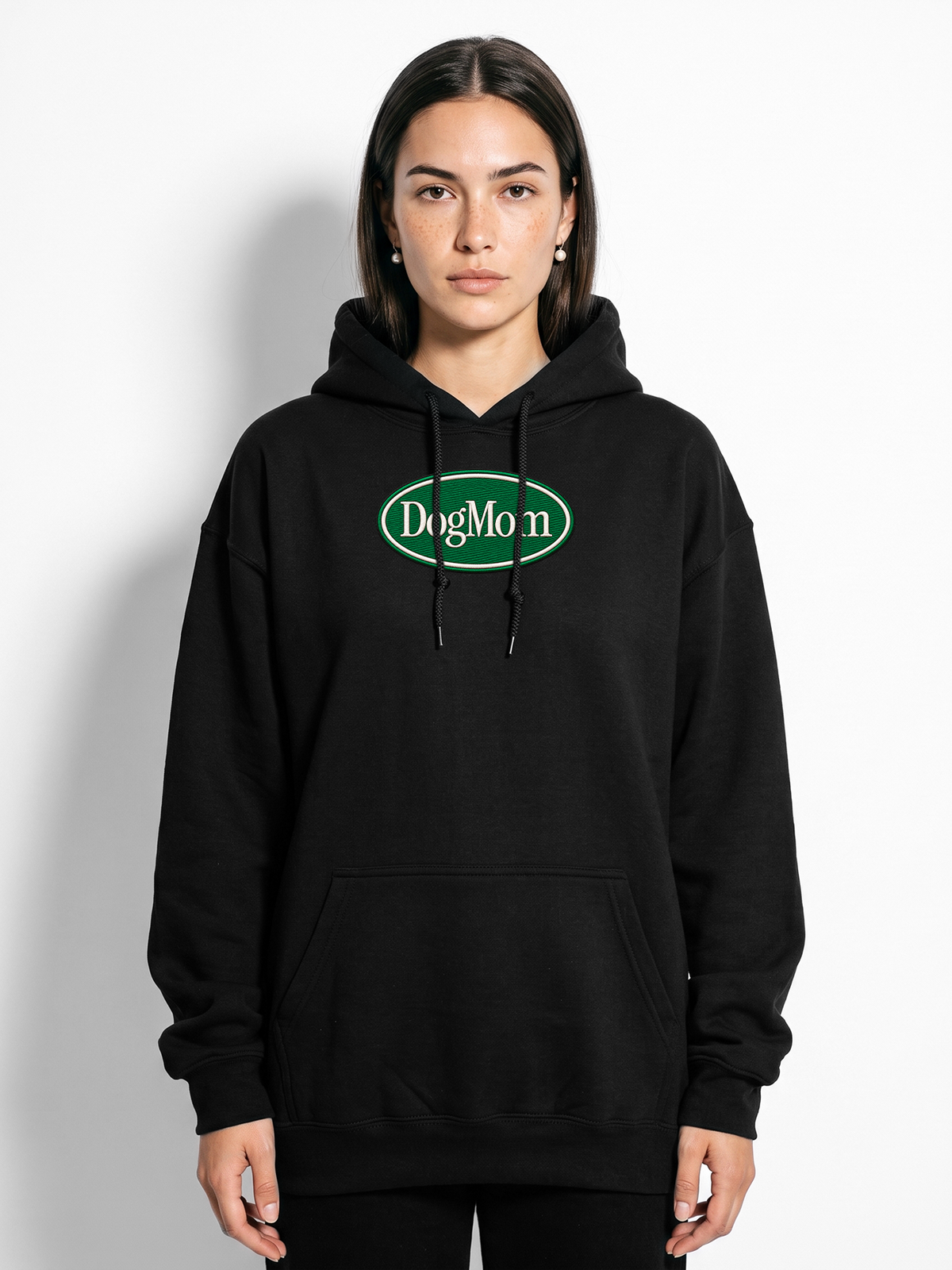 Dog Mom Classic Oval Hoodie