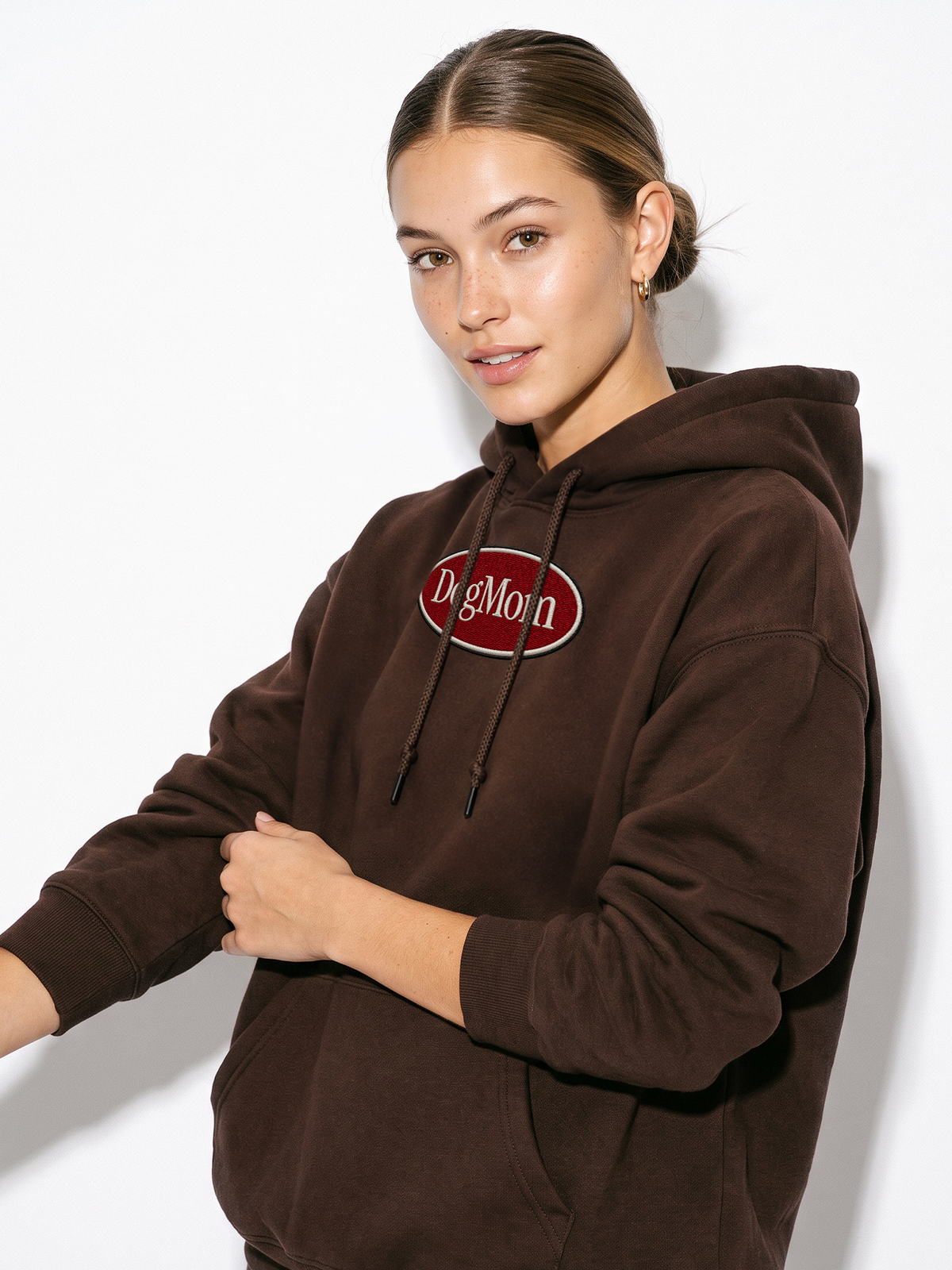 Dog Mom Classic Oval Hoodie