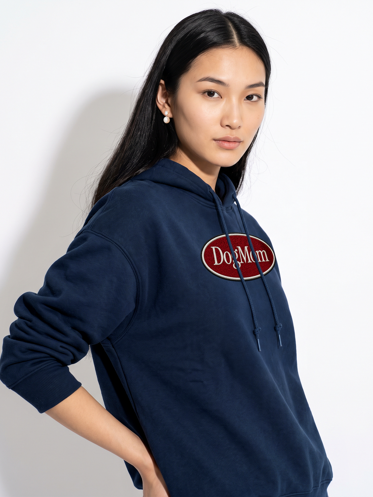 Dog Mom Classic Oval Hoodie