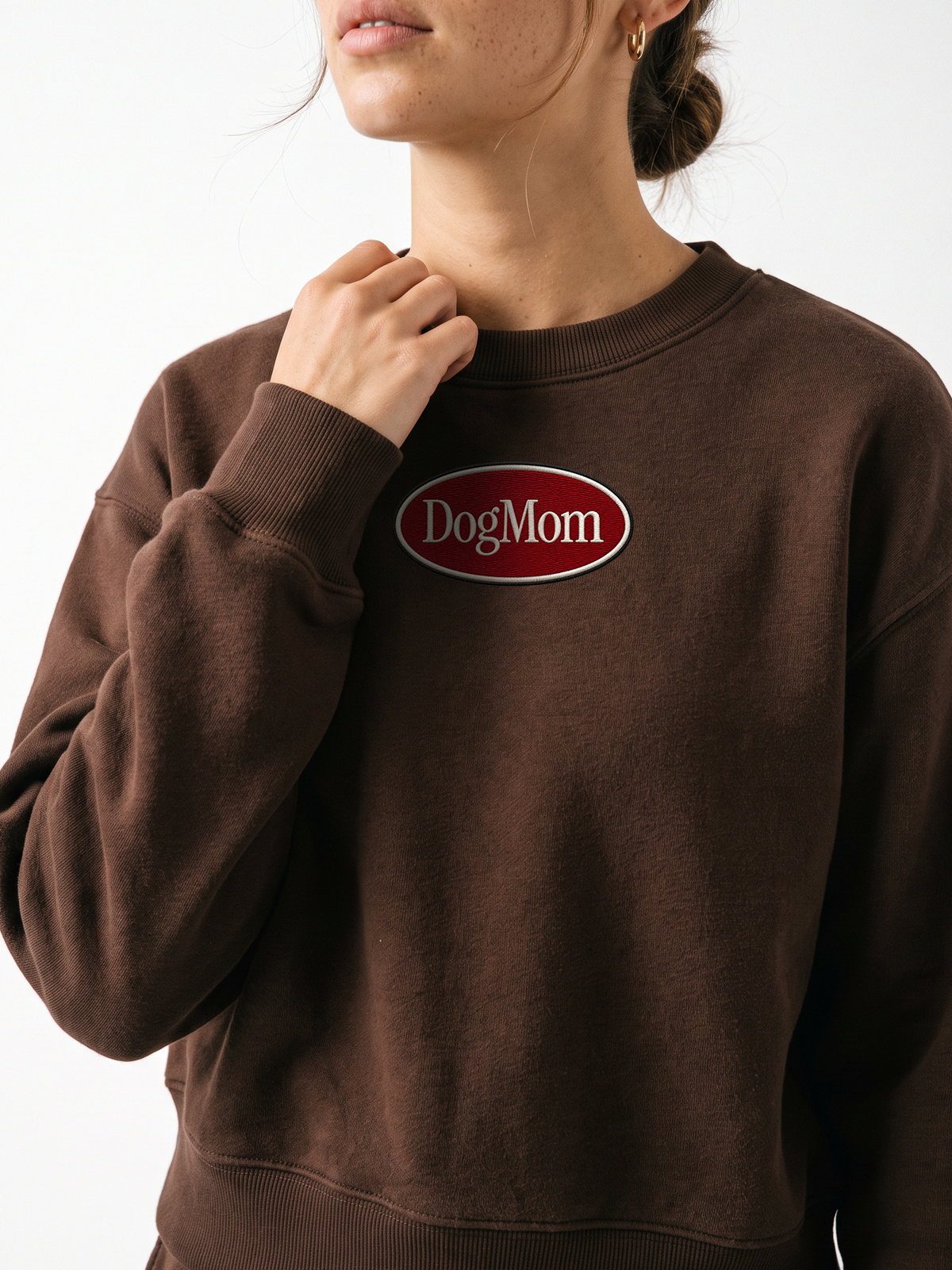 Dog Mom Classic Oval Sweatshirt