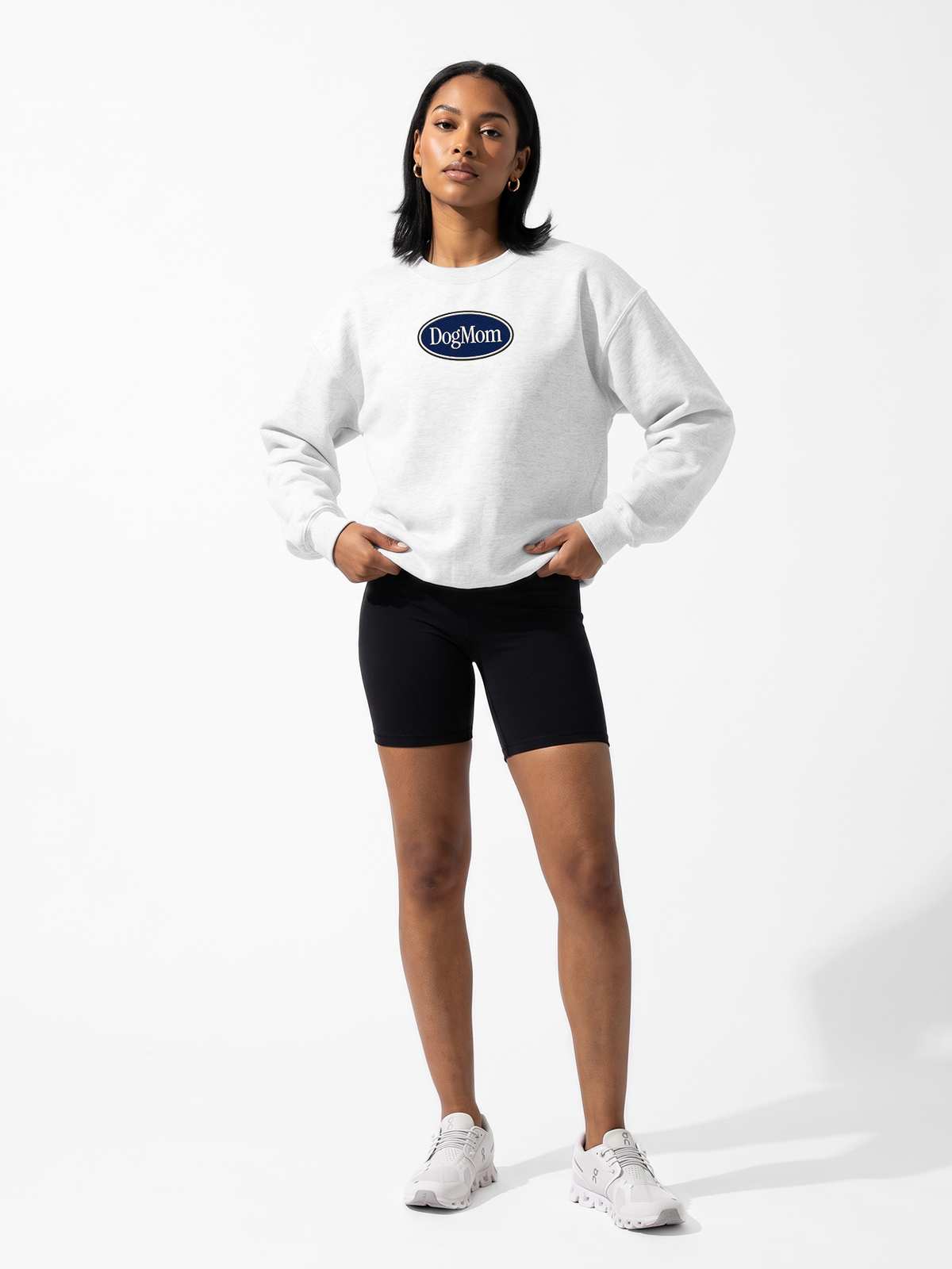 Dog Mom Classic Oval Sweatshirt