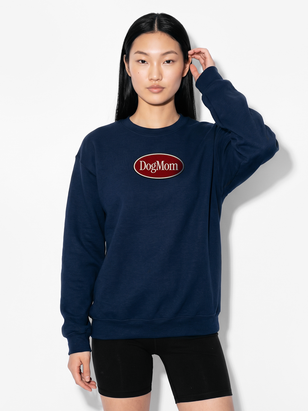 Dog Mom Classic Oval Sweatshirt
