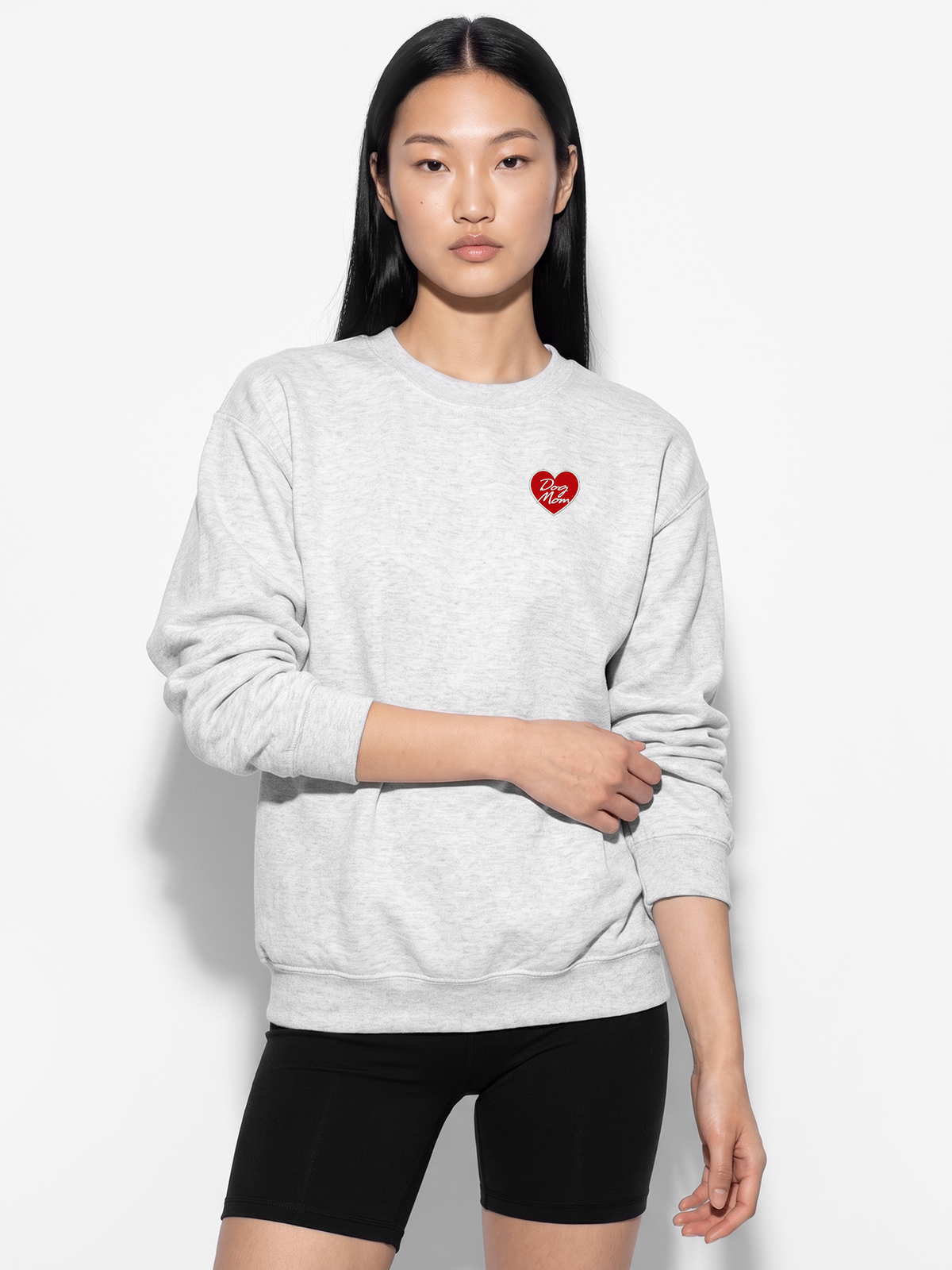Dog Mom Heart Sweatshirt