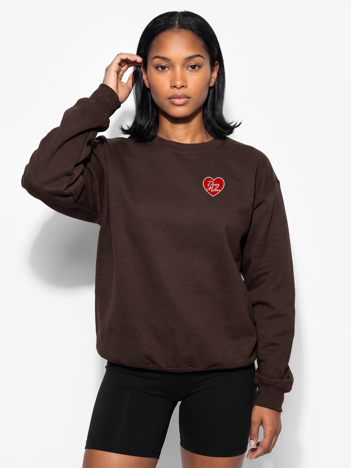 Dog Mom Heart Sweatshirt